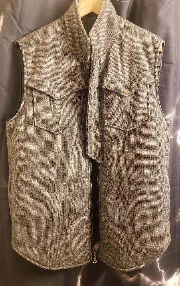 Wool blend down vest , prototype.